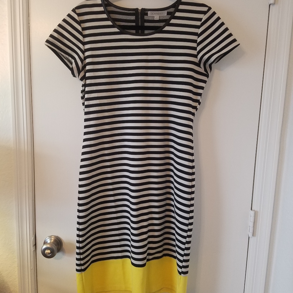 Modcloth DownEast Black & White Striped Dress